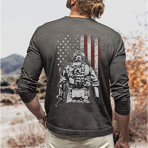 Men's T shirt Tee Graphic Prints National Flag Crew Neck Gray Street Sports Long Sleeve Print Clothing Apparel Fashion Designer Casual Comfortable
Men's T shirt Tee Graphic Prints National Flag Crew Neck Gray Street Sports Long Sleeve Print Clothing Apparel Fashion Designer Casual Comfortable