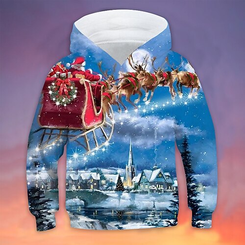 Kids Boys Christmas Hoodie Pullover Graphic Long Sleeve Pocket Children Top Christmas Gifts Hoodie Fashion Adorable Blue Winter 7-13 Years / Fall
Kids Boys Christmas Hoodie Pullover Graphic Long Sleeve Pocket Children Top Christmas Gifts Hoodie Fashion Adorable Blue Winter 7-13 Years / Fall