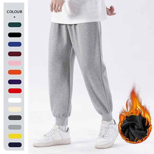 Men's Fleece Pants Sweatpants Joggers Trousers Winter Pants Side Pockets Elastic Waist Fleece Solid Color Comfort Warm Daily Casual Navy Apricot / Spring / Drawstring / Elasticity
Men's Fleece Pants Sweatpants Joggers Trousers Winter Pants Side Pockets Elastic Waist Fleece Solid Color Comfort Warm Daily Casual Navy Apricot / Spring / Drawstring / Elasticity