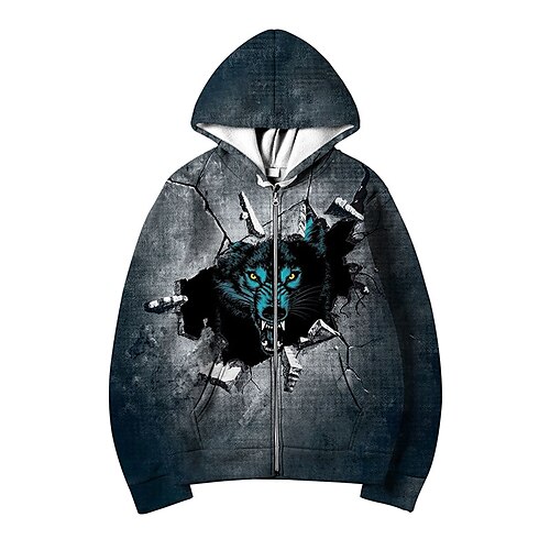 Men's Full Zip Hoodie Jacket Black Hooded Wolf Graphic Prints Zipper Print Sports & Outdoor Daily Sports 3D Print Streetwear Designer Casual Spring & Fall Clothing Apparel Hoodies Sweatshirts Long
Men's Full Zip Hoodie Jacket Black Hooded Wolf Graphic Prints Zipper Print Sports & Outdoor Daily Sports 3D Print Streetwear Designer Casual Spring & Fall Clothing Apparel Hoodies Sweatshirts Long