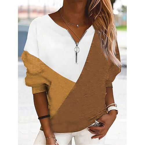 Women's Sweatshirt Pullover V Neck Color Block Quarter Zip Print Daily Weekend 3D Print Active Streetwear Clothing Apparel Hoodies Sweatshirts Yellow
Women's Sweatshirt Pullover V Neck Color Block Quarter Zip Print Daily Weekend 3D Print Active Streetwear Clothing Apparel Hoodies Sweatshirts Yellow