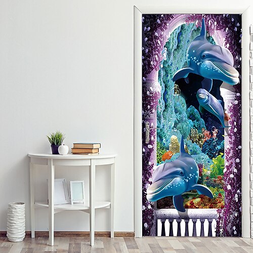 Cartoon Dolphins Door Stickers Decorative Waterproof Door Decal Decor 38.5200cm2Pcs
Cartoon Dolphins Door Stickers Decorative Waterproof Door Decal Decor 38.5200cm2Pcs