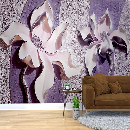Mural Three-dimensional Purple Flower Suitable For Living Room Bedroom Hotel Canvas Material Self adhesive Wallpaper Mural Wall Cloth Room Wallcovering
Mural Three-dimensional Purple Flower Suitable For Living Room Bedroom Hotel Canvas Material Self adhesive Wallpaper Mural Wall Cloth Room Wallcovering