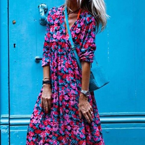 Women's Swing Dress Floral Dress Long Dress Maxi Dress White flower Yellow flower Purple flower Red flower Half Sleeve Floral Print Spring Summer V Neck Vacation Boho Elegant Loose Fit 2022 XS S M L
Women's Swing Dress Floral Dress Long Dress Maxi Dress White flower Yellow flower Purple flower Red flower Half Sleeve Floral Print Spring Summer V Neck Vacation Boho Elegant Loose Fit 2022 XS S M L