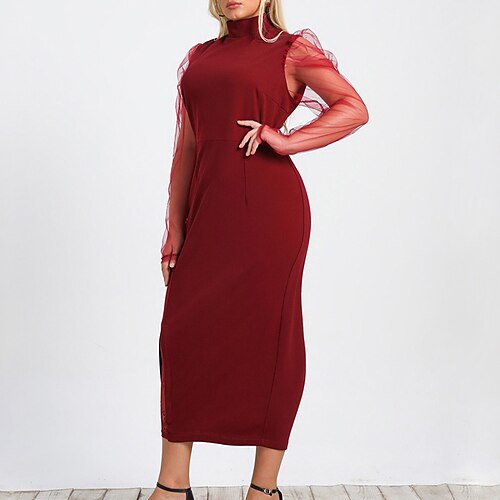 Women's Plus Size Party Dress Solid Color Turtleneck Long Sleeve Winter Fall Elegant Formal Maxi long Dress Party Cocktail Dress Dress
Women's Plus Size Party Dress Solid Color Turtleneck Long Sleeve Winter Fall Elegant Formal Maxi long Dress Party Cocktail Dress Dress