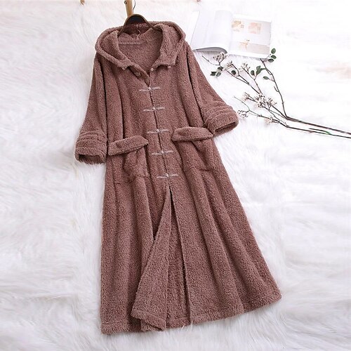 Women's Sherpa jacket Fleece Jacket Teddy Coat Warm Breathable Outdoor Daily Wear Vacation Going out Pocket Single Breasted Hoodie Elegant Lady Comfortable Plush Solid Color Regular Fit Outerwear
Women's Sherpa jacket Fleece Jacket Teddy Coat Warm Breathable Outdoor Daily Wear Vacation Going out Pocket Single Breasted Hoodie Elegant Lady Comfortable Plush Solid Color Regular Fit Outerwear