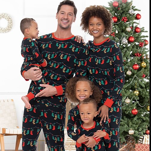 Christmas Pajamas Ugly Family Set Graphic Home Navy Blue Long Sleeve Mom Dad and Me Basic Matching Outfits
Christmas Pajamas Ugly Family Set Graphic Home Navy Blue Long Sleeve Mom Dad and Me Basic Matching Outfits