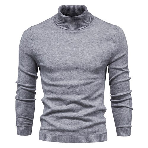 Men's Pullover Sweater Jumper Turtleneck Sweater Ribbed Knit Cropped Knitted Solid Color Turtleneck Keep Warm Modern Contemporary Work Daily Wear Clothing Apparel Winter Spring & Fall Blue Yellow S
Men's Pullover Sweater Jumper Turtleneck Sweater Ribbed Knit Cropped Knitted Solid Color Turtleneck Keep Warm Modern Contemporary Work Daily Wear Clothing Apparel Winter Spring & Fall Blue Yellow S