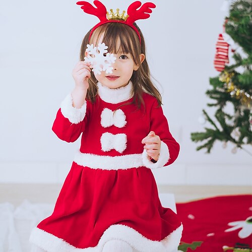 Kids Girls' Ugly Christmas Dress Red Knee-length Long Sleeve Fashion Cute Dresses Christmas Winter Fall Regular Fit 3-7 Years
Kids Girls' Ugly Christmas Dress Red Knee-length Long Sleeve Fashion Cute Dresses Christmas Winter Fall Regular Fit 3-7 Years