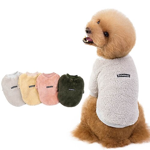 

Dog Cat Coat Quotes & Sayings Adorable Stylish Ordinary Outdoor Casual Daily Winter Dog Clothes Puppy Clothes Dog Outfits Warm Pink Dark Green Beige Costume for Girl and Boy Dog Fleece S M L XL XXL