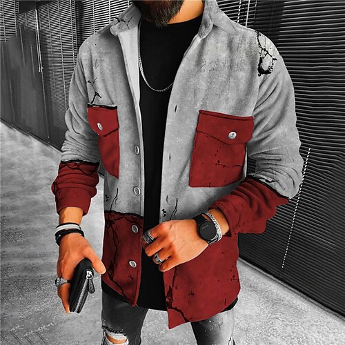 Men's Coat Warm Sports & Outdoor Single Breasted Graphic Prints Crack 3D Printed Graphic Turndown Fashion Jacket Outerwear Long Sleeve Pocket Fall & Winter
Men's Coat Warm Sports & Outdoor Single Breasted Graphic Prints Crack 3D Printed Graphic Turndown Fashion Jacket Outerwear Long Sleeve Pocket Fall & Winter