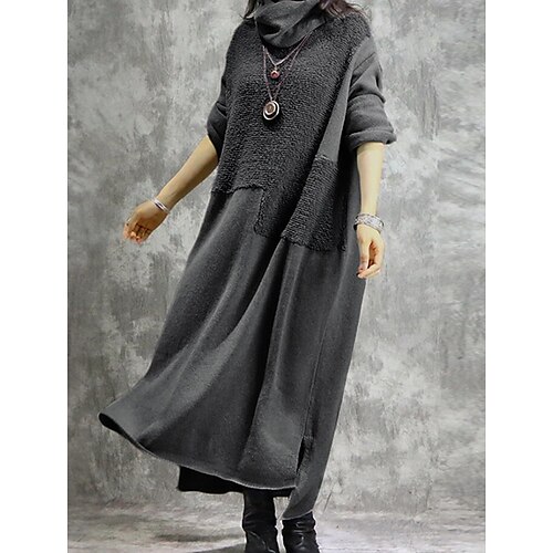 Women's Hoodie Dress Winter Dress Long Dress Maxi Dress Black gray Long Sleeve Pure Color Ruched Winter Fall Turtleneck Casual Modern 2022 S M L XL 2XL 3XL
Women's Hoodie Dress Winter Dress Long Dress Maxi Dress Black gray Long Sleeve Pure Color Ruched Winter Fall Turtleneck Casual Modern 2022 S M L XL 2XL 3XL
