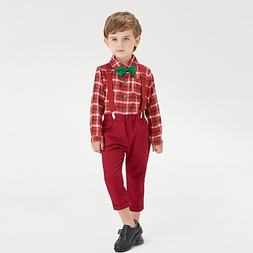 2 Pieces Toddler Boys Shirt & Pants Clothing Set Outfit Plaid Long Sleeve Cotton Set Party Fashion Cool Winter Fall 3-7 Years Red
2 Pieces Toddler Boys Shirt & Pants Clothing Set Outfit Plaid Long Sleeve Cotton Set Party Fashion Cool Winter Fall 3-7 Years Red