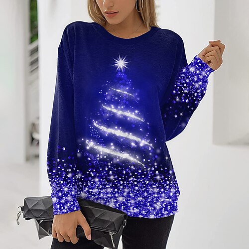 Women's Christmas Sweatshirt Pullover Streetwear Green Blue Purple Graphic Christmas Round Neck Long Sleeve S M L XL 2XL 3XL
Women's Christmas Sweatshirt Pullover Streetwear Green Blue Purple Graphic Christmas Round Neck Long Sleeve S M L XL 2XL 3XL