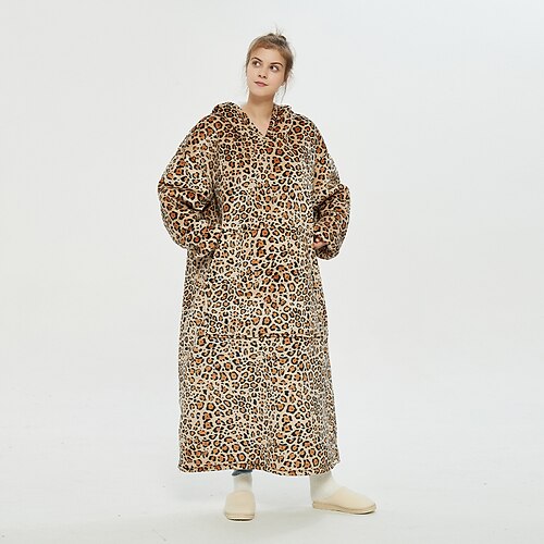 Adults' Oversized Hoodie Blanket Wearable Blanket With Pocket Leopard Leopard Onesie Pajamas Flannel Cosplay For Men and Women Carnival Animal Sleepwear Cartoon Festival / Holiday Costumes
Adults' Oversized Hoodie Blanket Wearable Blanket With Pocket Leopard Leopard Onesie Pajamas Flannel Cosplay For Men and Women Carnival Animal Sleepwear Cartoon Festival / Holiday Costumes