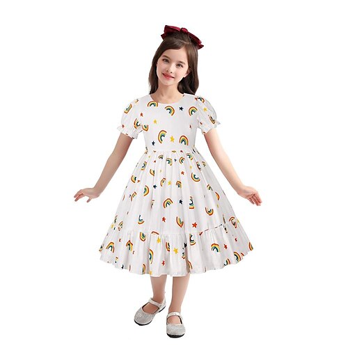 Kids Girls' Party Dress Graphic Party Dress Dress Special Occasion Crewneck Short Sleeve Princess Dress 3-10 Years Spring White / Summer
Kids Girls' Party Dress Graphic Party Dress Dress Special Occasion Crewneck Short Sleeve Princess Dress 3-10 Years Spring White / Summer