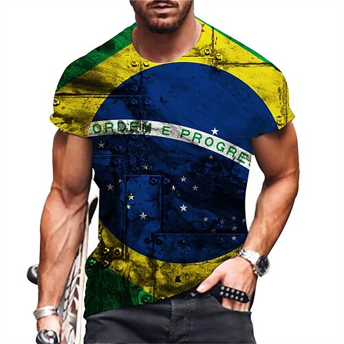 Men's T shirt Tee Graphic Prints Crew Neck Green Blue Royal Blue White 3D Print World Cup Brazil Outdoor Street Short Sleeve Print Clothing Apparel Sports Designer Casual / Summer
Men's T shirt Tee Graphic Prints Crew Neck Green Blue Royal Blue White 3D Print World Cup Brazil Outdoor Street Short Sleeve Print Clothing Apparel Sports Designer Casual / Summer