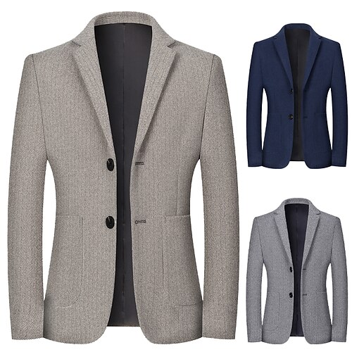 Men's Blazer Daily Wear Casual Daily Winter Fall Regular Coat Regular Fit Formal Style Chic & Modern Casual Jacket Long Sleeve Solid Color Slim Fit Khaki Navy Blue Gray
Men's Blazer Daily Wear Casual Daily Winter Fall Regular Coat Regular Fit Formal Style Chic & Modern Casual Jacket Long Sleeve Solid Color Slim Fit Khaki Navy Blue Gray