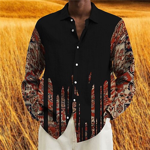 Men's Shirt Graphic Prints Geometry Turndown Red 3D Print Outdoor Street Long Sleeve Button-Down Print Clothing Apparel Vintage Designer Ethnic Style Casual
Men's Shirt Graphic Prints Geometry Turndown Red 3D Print Outdoor Street Long Sleeve Button-Down Print Clothing Apparel Vintage Designer Ethnic Style Casual