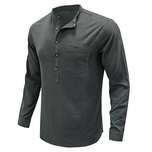 Men's Henley Shirt Tee Solid Color Henley Blue Army Green Light Blue Gray White Sports WorkWear Long Sleeve Button-Down Clothing Apparel Fashion Streetwear Casual
Men's Henley Shirt Tee Solid Color Henley Blue Army Green Light Blue Gray White Sports WorkWear Long Sleeve Button-Down Clothing Apparel Fashion Streetwear Casual