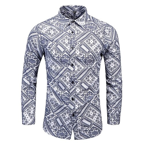 Men's Vintage Shirt Regular Fit Long Sleeve Square Neck Geometric Polyester White 2022
Men's Vintage Shirt Regular Fit Long Sleeve Square Neck Geometric Polyester White 2022