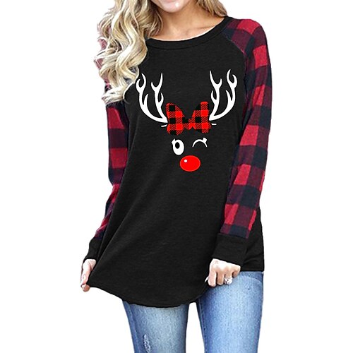 Women's Sweatshirt Pullover Basic Black Graphic Plaid Christmas Round Neck Long Sleeve S M L XL 2XL
Women's Sweatshirt Pullover Basic Black Graphic Plaid Christmas Round Neck Long Sleeve S M L XL 2XL