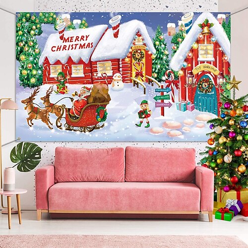 Christmas Party Wall Tapestry Photography Background Holiday Art Decor Blanket Hanging Home Bedroom Living Room Decoration Santa Claus Tree Snowman Elk Snowflake Candle Gift Fireplace
Christmas Party Wall Tapestry Photography Background Holiday Art Decor Blanket Hanging Home Bedroom Living Room Decoration Santa Claus Tree Snowman Elk Snowflake Candle Gift Fireplace