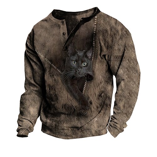 Men's Sweatshirt Pullover Green Blue Purple Dark Gray Brown Animal Cat Graphic Prints Print Casual Daily Sports 3D Print Basic Streetwear Designer Spring Fall Clothing Apparel Hoodies Sweatshirts
Men's Sweatshirt Pullover Green Blue Purple Dark Gray Brown Animal Cat Graphic Prints Print Casual Daily Sports 3D Print Basic Streetwear Designer Spring Fall Clothing Apparel Hoodies Sweatshirts