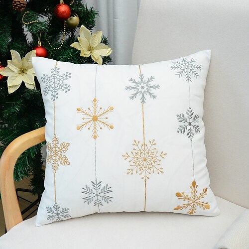 Christmas Pillow Cover Embroidery Snowflake Quality Pillow Case for Bedroom Livingroom Cushion Cover
Christmas Pillow Cover Embroidery Snowflake Quality Pillow Case for Bedroom Livingroom Cushion Cover