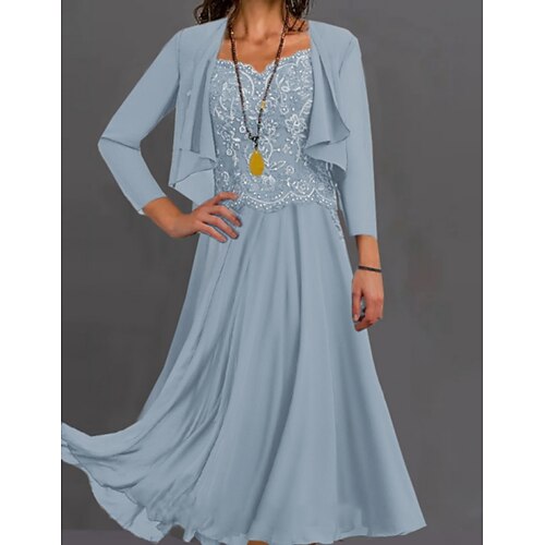 Women's Dress Set Two Piece Dress Maxi long Dress Light Blue 3/4 Length Sleeve Floral Ruched Layered Print Fall Winter Square Neck Stylish Modern 2022 S M L XL XXL 3XL 
Women's Dress Set Two Piece Dress Maxi long Dress Light Blue 3/4 Length Sleeve Floral Ruched Layered Print Fall Winter Square Neck Stylish Modern 2022 S M L XL XXL 3XL