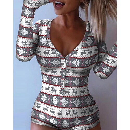 Mulheres Maiô Imprimir Cada Decote V Sensual Casa Natal Normal Manga Longa Cinzento S M L Inverno
Mulheres Maiô Imprimir Cada Decote V Sensual Casa Natal Normal Manga Longa Cinzento S M L Inverno