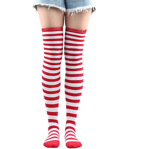 

Socks stockings ladies Japanese striped knee socks thigh socks COSPLAY anime women's socks