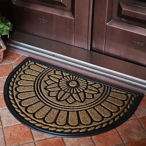 Recycled Rubber Door Mat, Deco Tile Slice Brown Ring Door Mats Scrub Hallway Mats Non-Slip for Bedroom Home Decor
Recycled Rubber Door Mat, Deco Tile Slice Brown Ring Door Mats Scrub Hallway Mats Non-Slip for Bedroom Home Decor