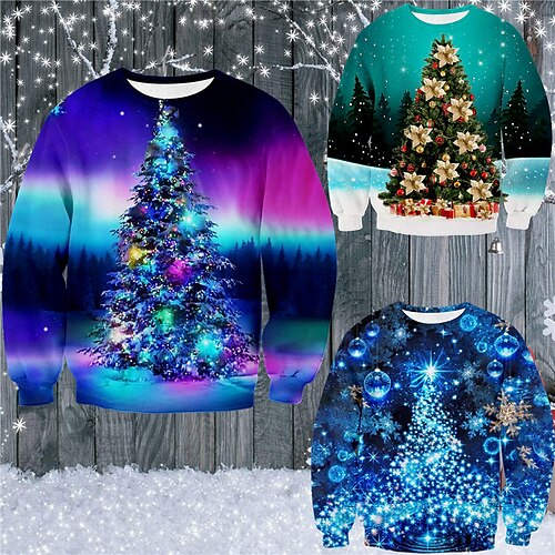 Kids Boys Ugly Christmas Sweatshirt Pullover Christmas Tree Long Sleeve Crewneck Children Top Casual Sweatshirt Pullover Fashion Cute Green Blue Purple Winter 7-13 Years
Kids Boys Ugly Christmas Sweatshirt Pullover Christmas Tree Long Sleeve Crewneck Children Top Casual Sweatshirt Pullover Fashion Cute Green Blue Purple Winter 7-13 Years