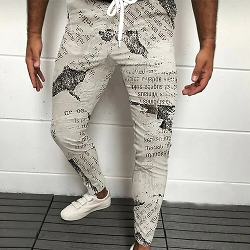 Men's Joggers Trousers Casual Pants Drawstring Elastic Waist 3D Print Letter Graphic Prints Comfort Breathable Casual Daily Streetwear Basic Fashion Blue Light gray Micro-elastic / Elasticity
Men's Joggers Trousers Casual Pants Drawstring Elastic Waist 3D Print Letter Graphic Prints Comfort Breathable Casual Daily Streetwear Basic Fashion Blue Light gray Micro-elastic / Elasticity