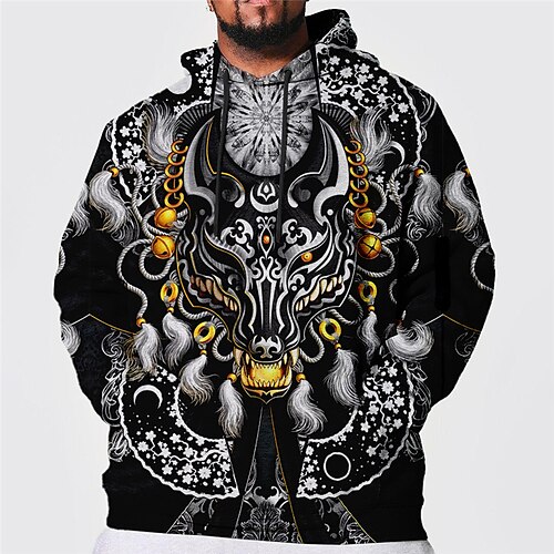 Men's Plus Size Pullover Hoodie Sweatshirt Big and Tall Cartoon Hooded Long Sleeve Spring & Fall Basic Fashion Streetwear Comfortable Daily Wear Vacation Tops
Men's Plus Size Pullover Hoodie Sweatshirt Big and Tall Cartoon Hooded Long Sleeve Spring & Fall Basic Fashion Streetwear Comfortable Daily Wear Vacation Tops