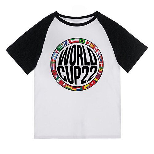 Kids Boys World Cup T shirt Tee Letter Football Short Sleeve Crewneck Children Top Casual Sports Summer Black 3-12 Years
Kids Boys World Cup T shirt Tee Letter Football Short Sleeve Crewneck Children Top Casual Sports Summer Black 3-12 Years