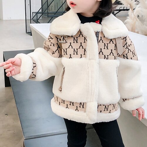 Toddler Girls' Faux Fur Coat Letter Cute Zipper Party Coat Outerwear 3-7 Years Winter Beige White
Toddler Girls' Faux Fur Coat Letter Cute Zipper Party Coat Outerwear 3-7 Years Winter Beige White
