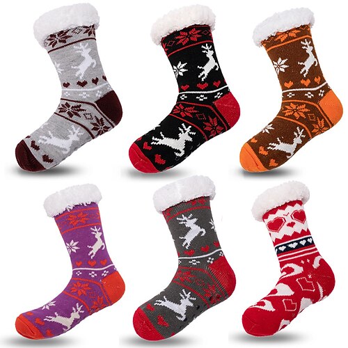 Women's Christmas Lingeries Gift 1 Pair Socks Slipper Socks Fashion Comfort Geometric Ultra Warm Purple Light gray Dark Gray
Women's Christmas Lingeries Gift 1 Pair Socks Slipper Socks Fashion Comfort Geometric Ultra Warm Purple Light gray Dark Gray