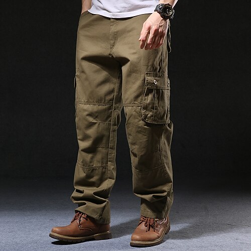 Men's Cargo Pants Trousers Casual Pants Multi Pocket Solid Color Comfort Casual Daily Going out 100% Cotton Streetwear Chic & Modern Dark Khaki Black Stretchy
Men's Cargo Pants Trousers Casual Pants Multi Pocket Solid Color Comfort Casual Daily Going out 100% Cotton Streetwear Chic & Modern Dark Khaki Black Stretchy