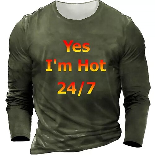 Men's T shirt Tee Letter Graphic Prints Crew Neck Black Blue Army Green Navy Blue Light Blue 3D Print Outdoor Street Long Sleeve Print Clothing Apparel Basic Sports Designer Casual
Men's T shirt Tee Letter Graphic Prints Crew Neck Black Blue Army Green Navy Blue Light Blue 3D Print Outdoor Street Long Sleeve Print Clothing Apparel Basic Sports Designer Casual