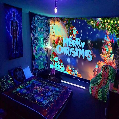 Christmas Blacklight UV Reactive Wall Tapestry Photography Background Dormitory Living Room Art Decoration Hanging Cloth
Christmas Blacklight UV Reactive Wall Tapestry Photography Background Dormitory Living Room Art Decoration Hanging Cloth