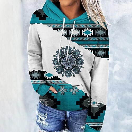 Women's Hoodie Sweatshirt Pullover Active Ethnic Front Pocket Green Blue Dark Green Vintage Street Hoodie Long Sleeve S M L XL 2XL 3XL
Women's Hoodie Sweatshirt Pullover Active Ethnic Front Pocket Green Blue Dark Green Vintage Street Hoodie Long Sleeve S M L XL 2XL 3XL
