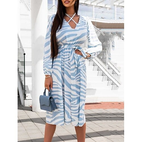 Women's Casual Dress Shift Dress Midi Dress Green Blue khaki Long Sleeve Striped Lace up Split Print Winter Fall V Neck Stylish Casual Modern Fall Dress 2022 S M L XL 2XL / Winter Dress
Women's Casual Dress Shift Dress Midi Dress Green Blue khaki Long Sleeve Striped Lace up Split Print Winter Fall V Neck Stylish Casual Modern Fall Dress 2022 S M L XL 2XL / Winter Dress