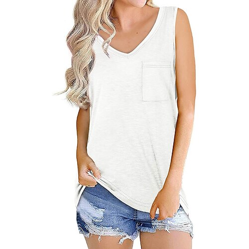 Women's Tank Top Camis Green Black Pink Plain Pocket Sleeveless Casual Basic V Neck Regular S
Women's Tank Top Camis Green Black Pink Plain Pocket Sleeveless Casual Basic V Neck Regular S