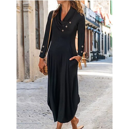 Women's Casual Dress Shift Dress Black Dress Black Long Sleeve Pure Color Ruched Winter Fall Autumn V Neck Stylish Winter Dress Weekend Fall Dress Loose Fit 2022 S M L XL
Women's Casual Dress Shift Dress Black Dress Black Long Sleeve Pure Color Ruched Winter Fall Autumn V Neck Stylish Winter Dress Weekend Fall Dress Loose Fit 2022 S M L XL