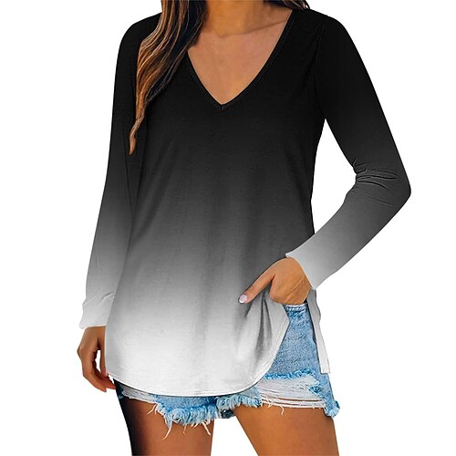 Women's T shirt Tee Gradient Modern V Neck Standard Winter ZCY-VCX08 ZCY-VCX01 ZCY-VCX02 ZCY-VCX03 ZCY-VCX04
Women's T shirt Tee Gradient Modern V Neck Standard Winter ZCY-VCX08 ZCY-VCX01 ZCY-VCX02 ZCY-VCX03 ZCY-VCX04