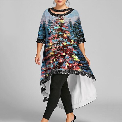 Women's Plus Size Christmas Casual Dress Snowman Boat Neck Half Sleeve Winter Fall Casual Maxi long Dress Daily Dress
Women's Plus Size Christmas Casual Dress Snowman Boat Neck Half Sleeve Winter Fall Casual Maxi long Dress Daily Dress