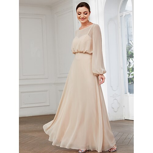 Linea-A Abiti da ballo Stile impero Vestito Invitati del matrimonio Lungo Manica lunga Con decorazione gioiello Chiffon con Bottoni 2023
Linea-A Abiti da ballo Stile impero Vestito Invitati del matrimonio Lungo Manica lunga Con decorazione gioiello Chiffon con Bottoni 2023