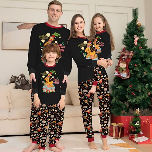 Family Look Christmas Pajamas Dog Letter Home Black Long Sleeve Daily Matching Outfits
Family Look Christmas Pajamas Dog Letter Home Black Long Sleeve Daily Matching Outfits